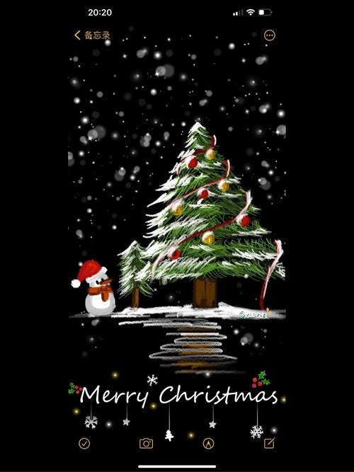 圣诞树备忘录手绘:超简单画法,手机也能过圣诞