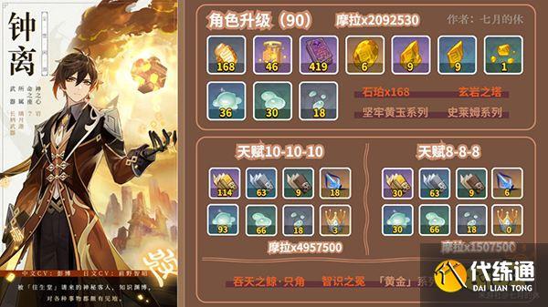 钟离突破材料一览:平民玩家也能轻松获取!