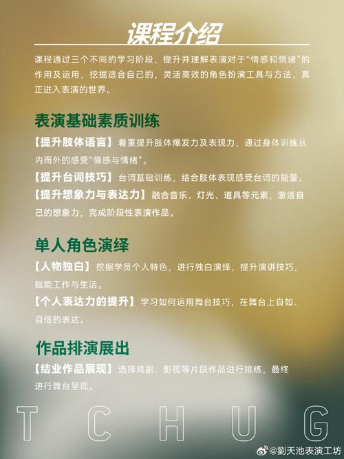 优质表演课资源：内含他链版本大全，快速提升表演能力